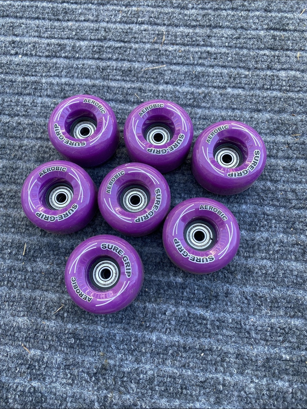 Aerobic Purple Roller Skate Wheels - Set of 8
